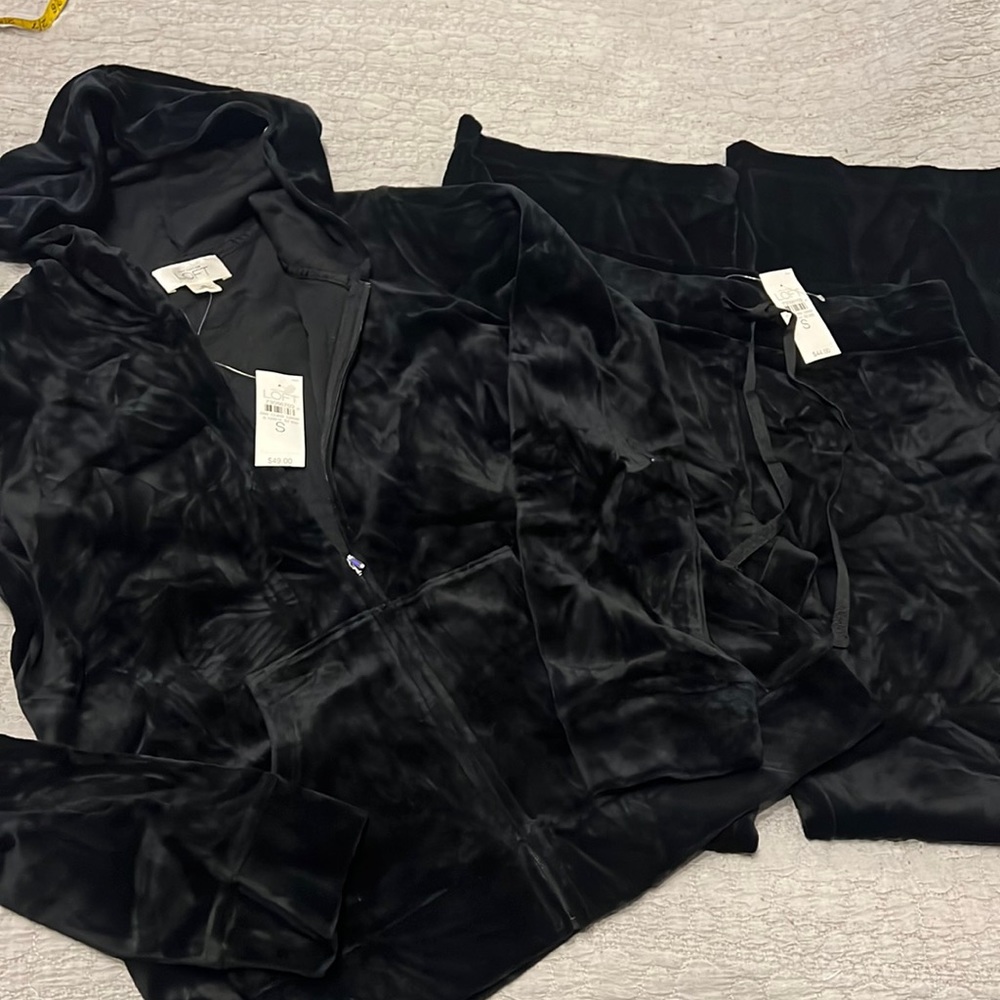 Loft velvet  set size small NWT